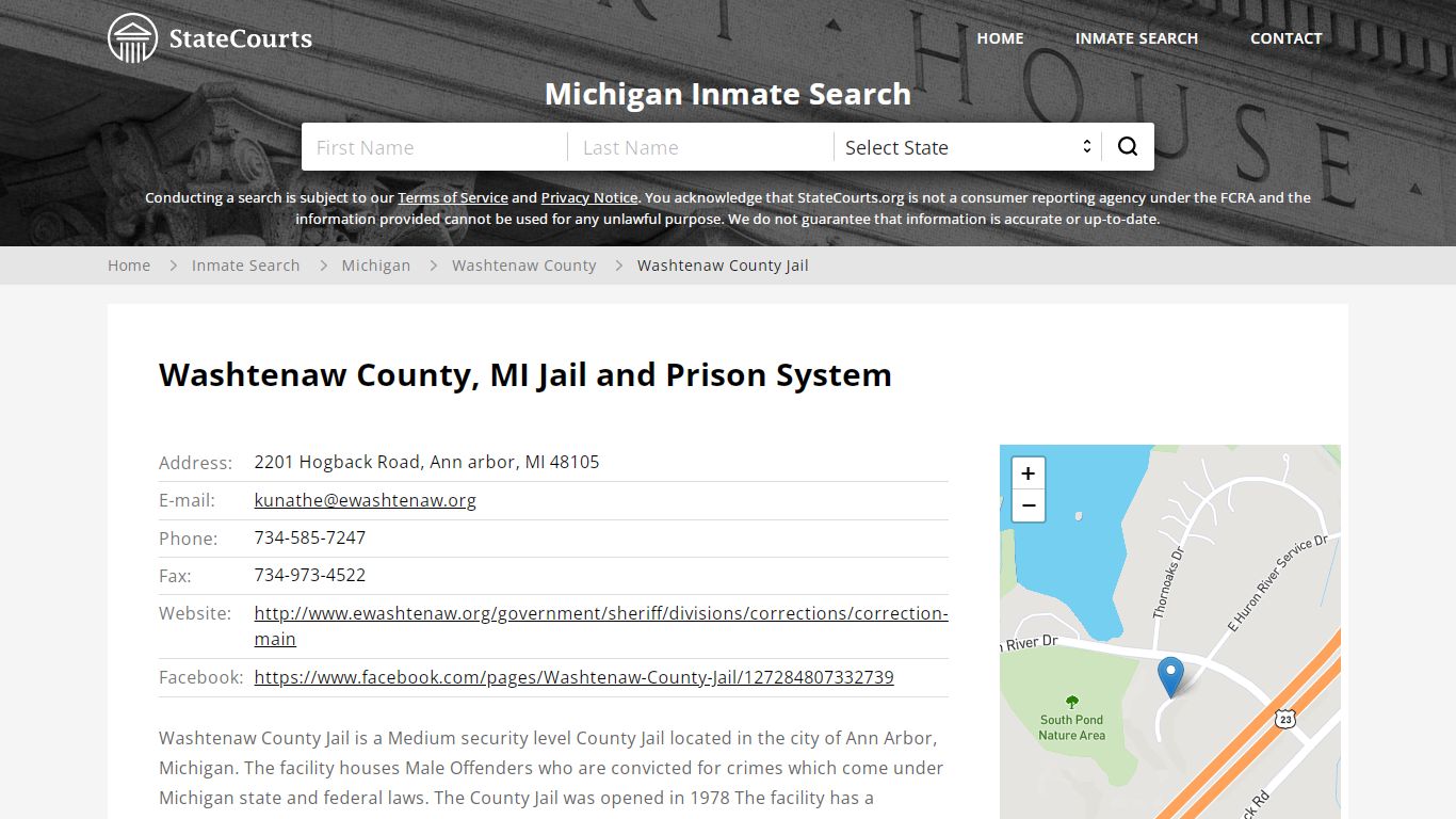 Washtenaw County Jail Inmate Records Search, Michigan ...